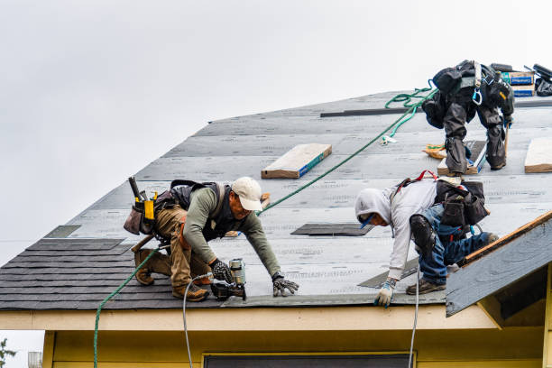 Professional Roofing technician working in Bozrah, CT